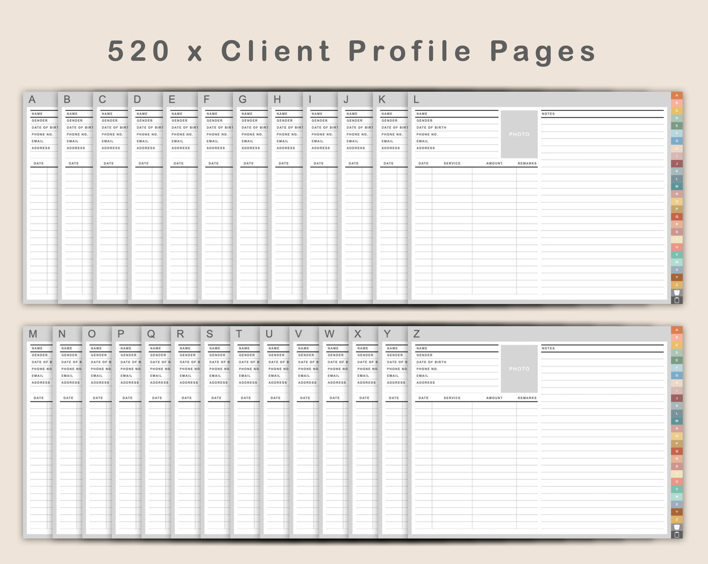 Digital Client Book - Landscape - Boho