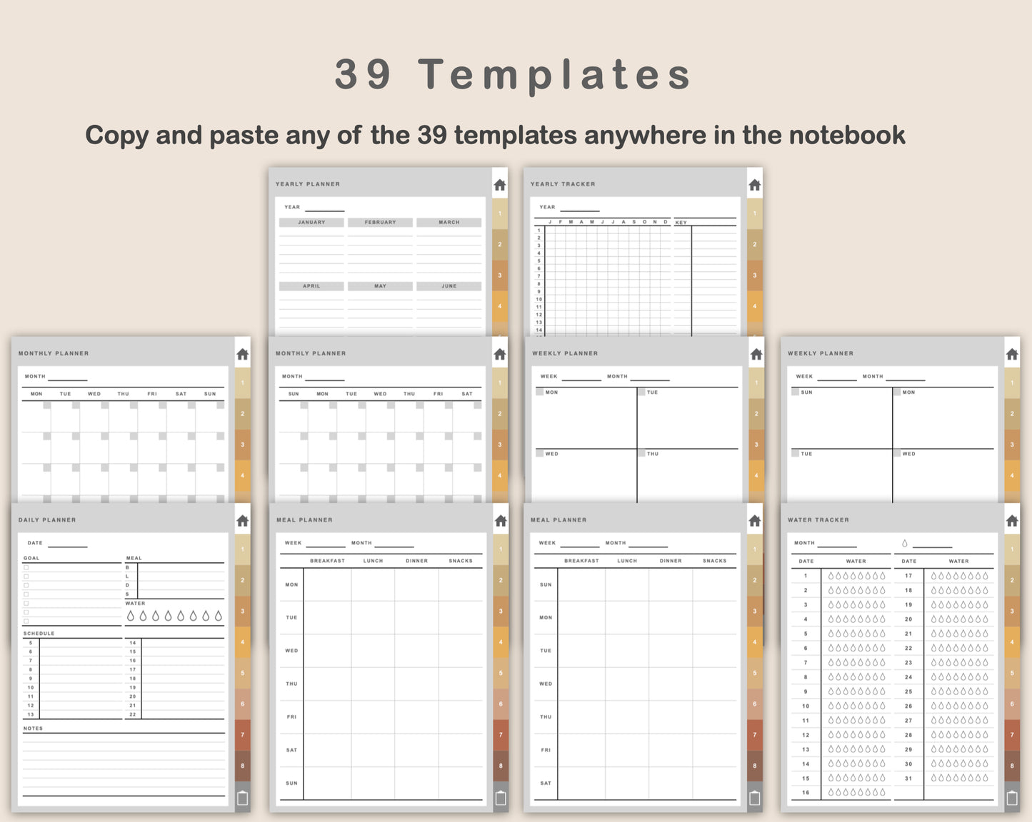 Digital Self Care Planner - Warm