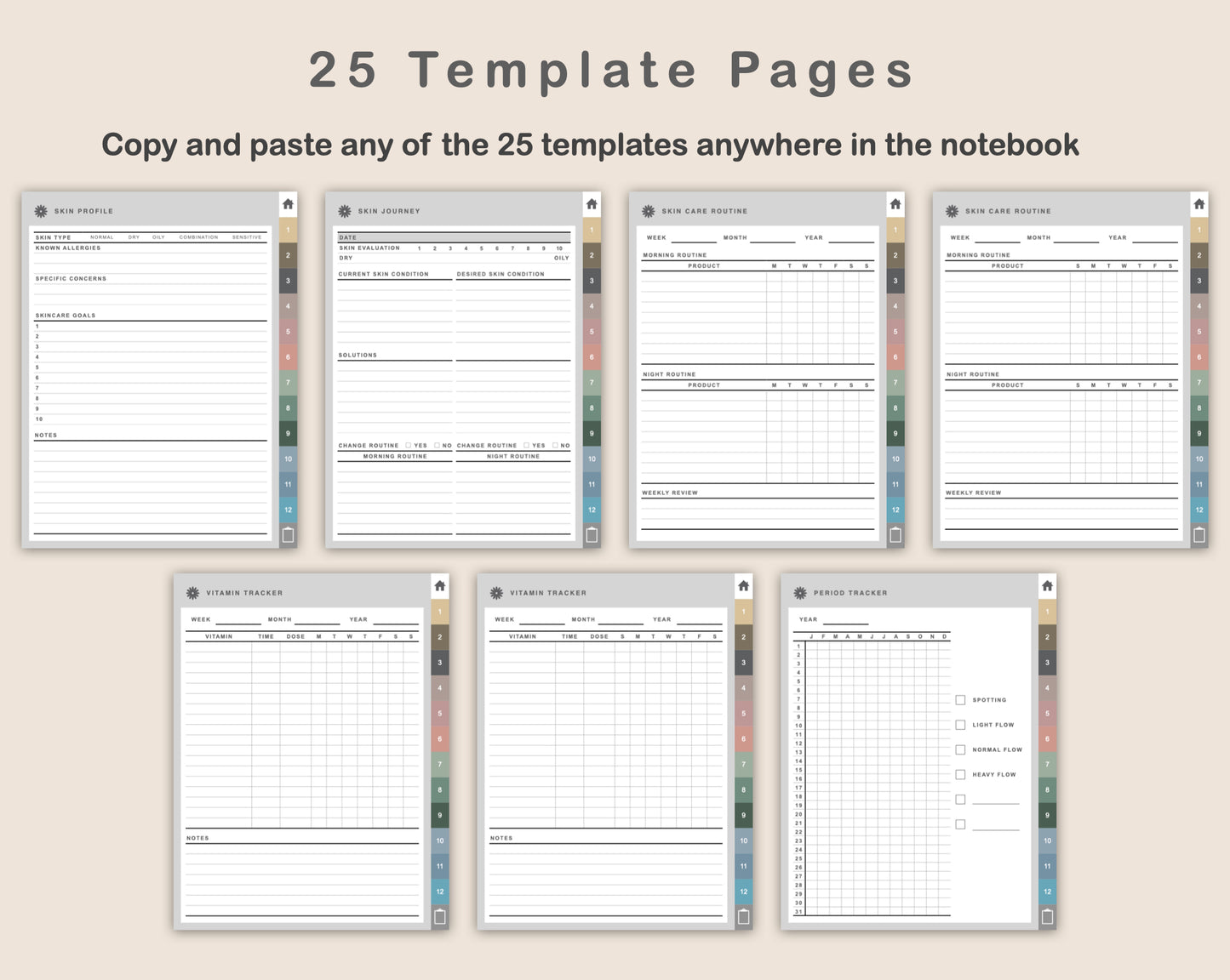 Digital Beauty Planner - Muted