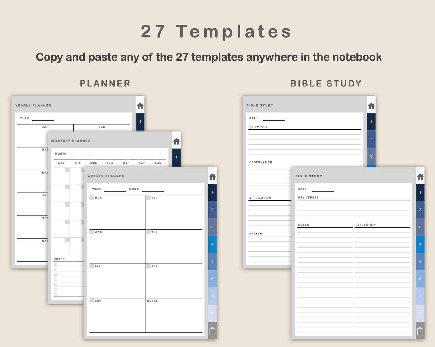 Digital Faith Planner - Classic Blue