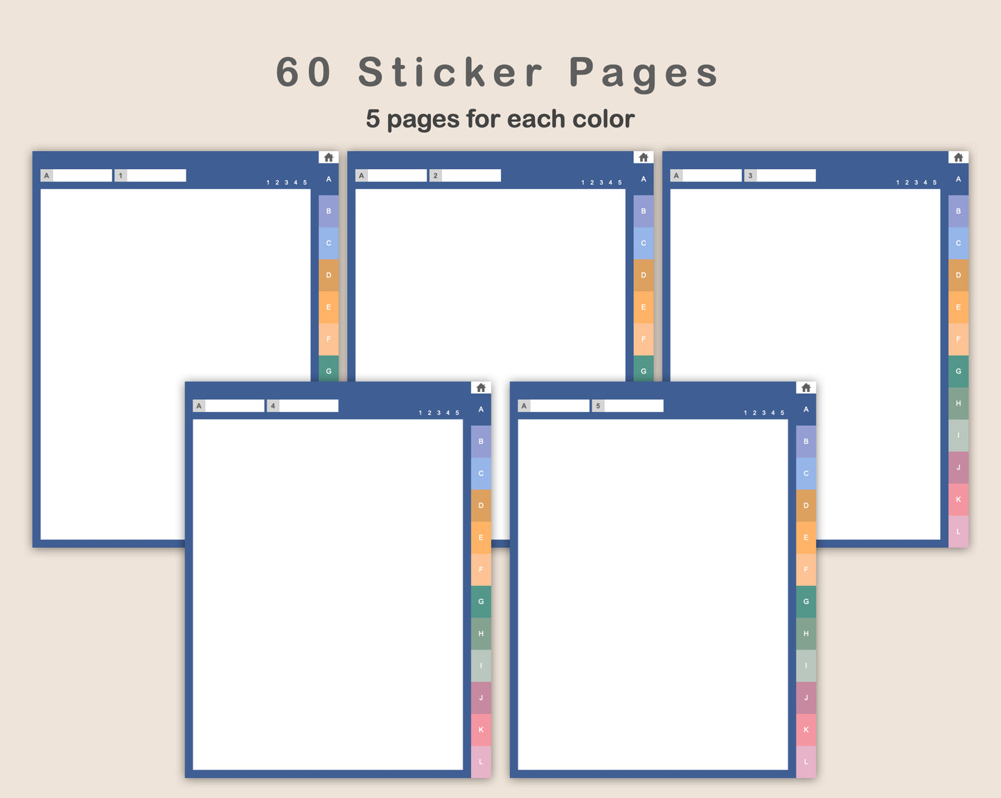 Digital Sticker Book - Portrait - Spring