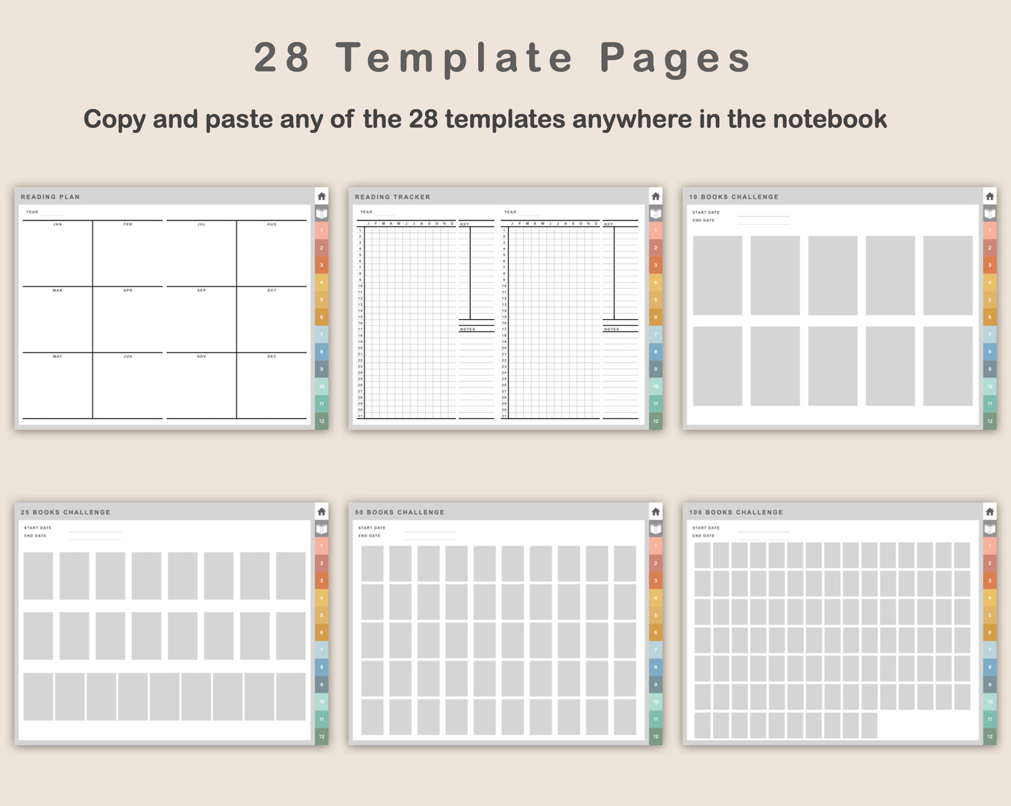 Digital Reading Planner - Landscape - Boho