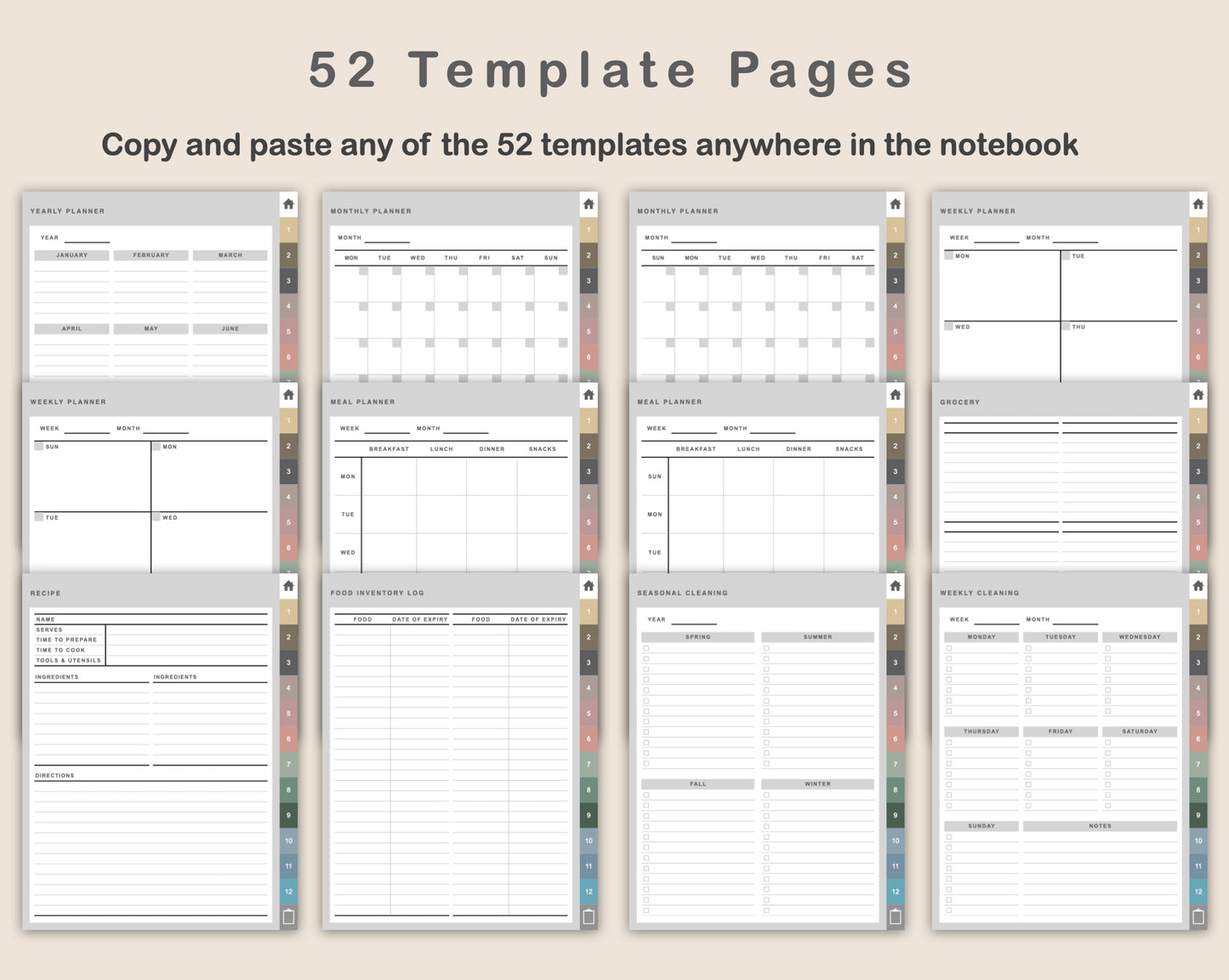 Digital Mom Planner - Muted