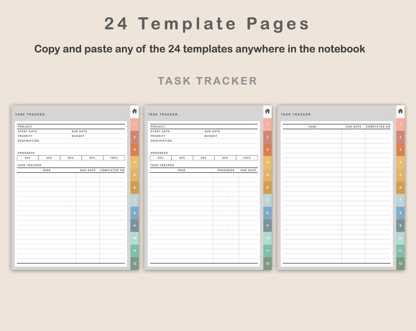 Digital Project Planner - Portrait - Boho