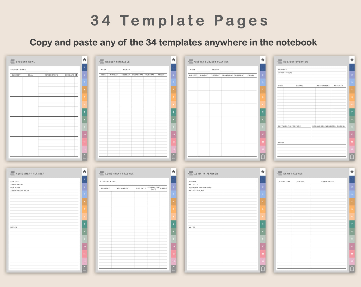 Digital Homeschool Planner - Spring