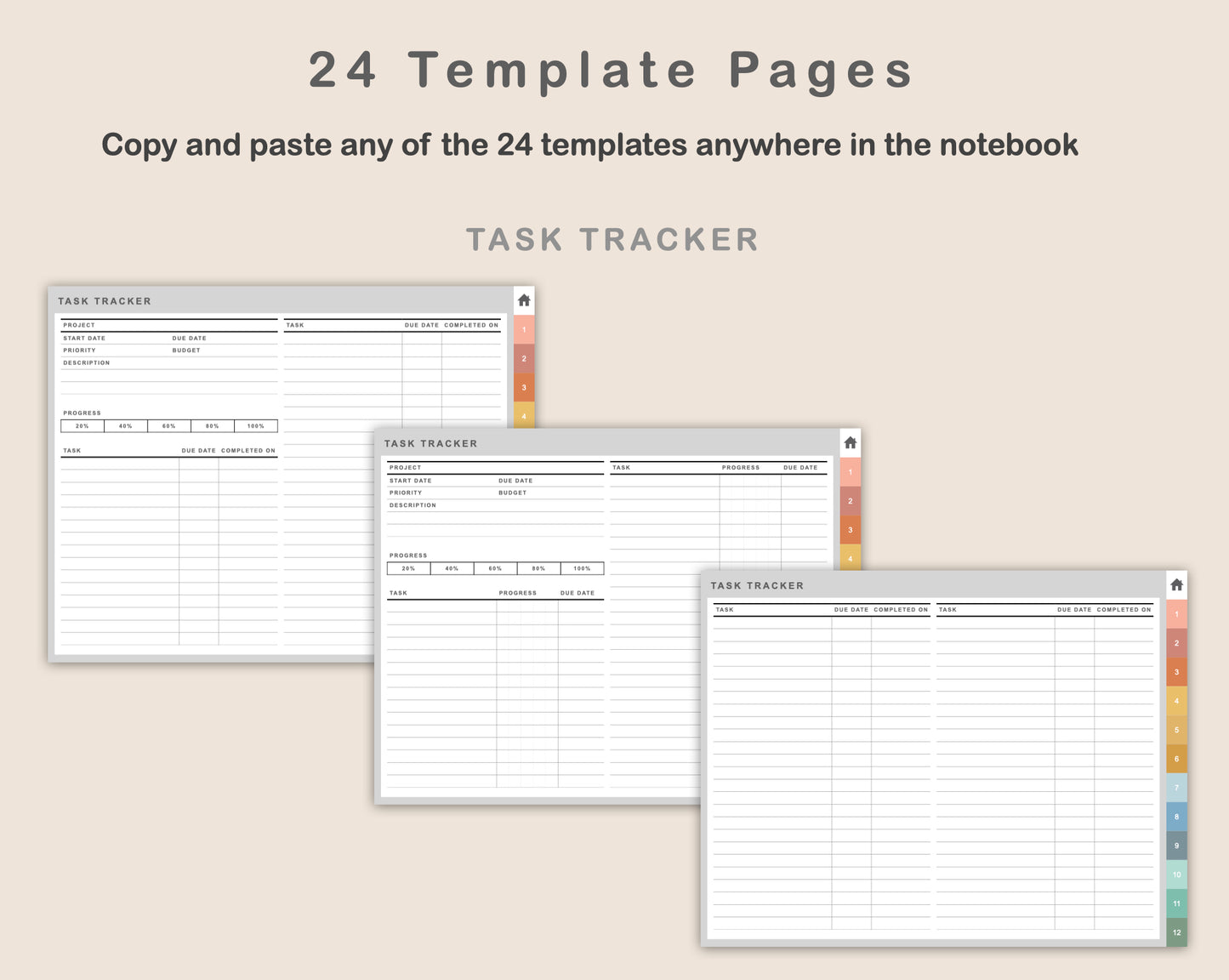 Digital Project Planner - Landscape - Boho
