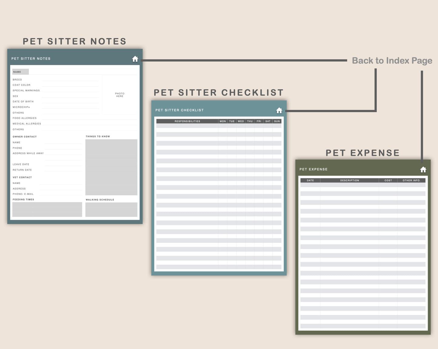 Digital Pet Planner - Neutral