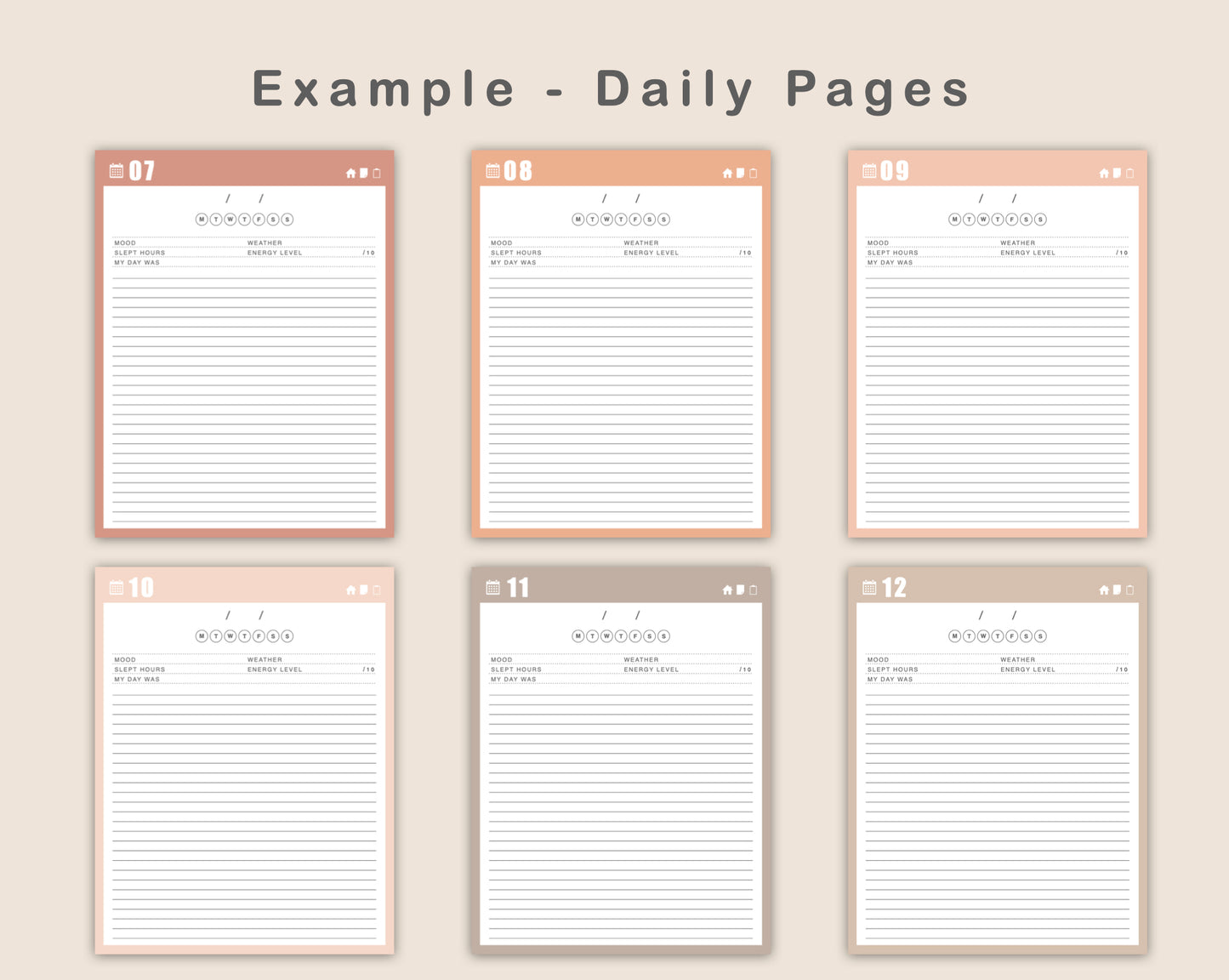 31 Day Digital Journal - Portrait - Neutral