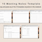 Digital Meeting Notes - Landscape - Brown Coffee