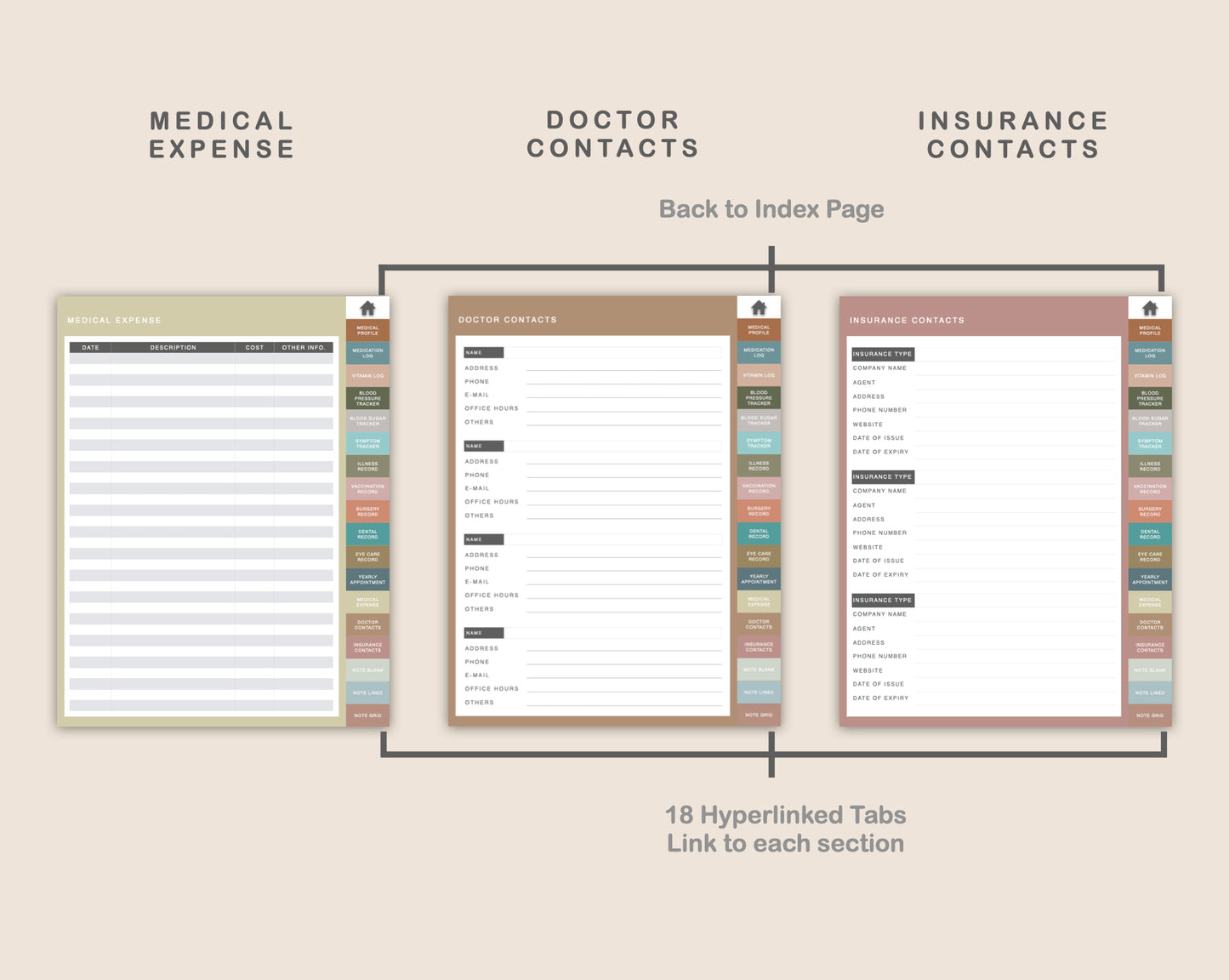 Digital Medical Planner - Neutral