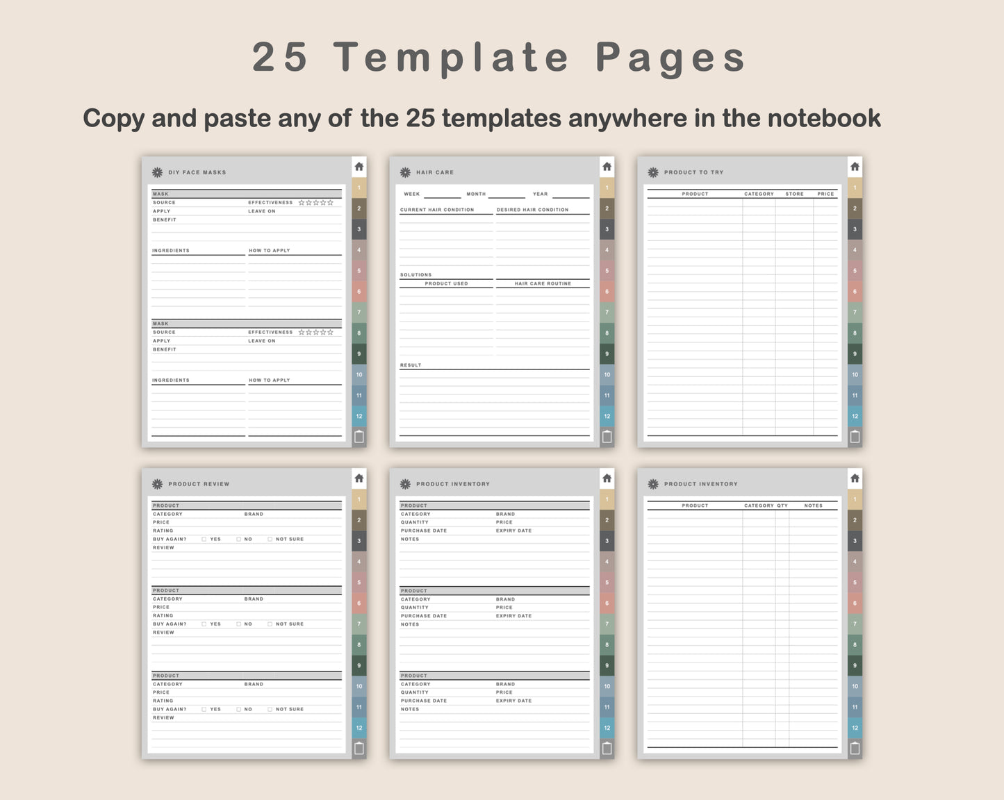 Digital Beauty Planner - Muted