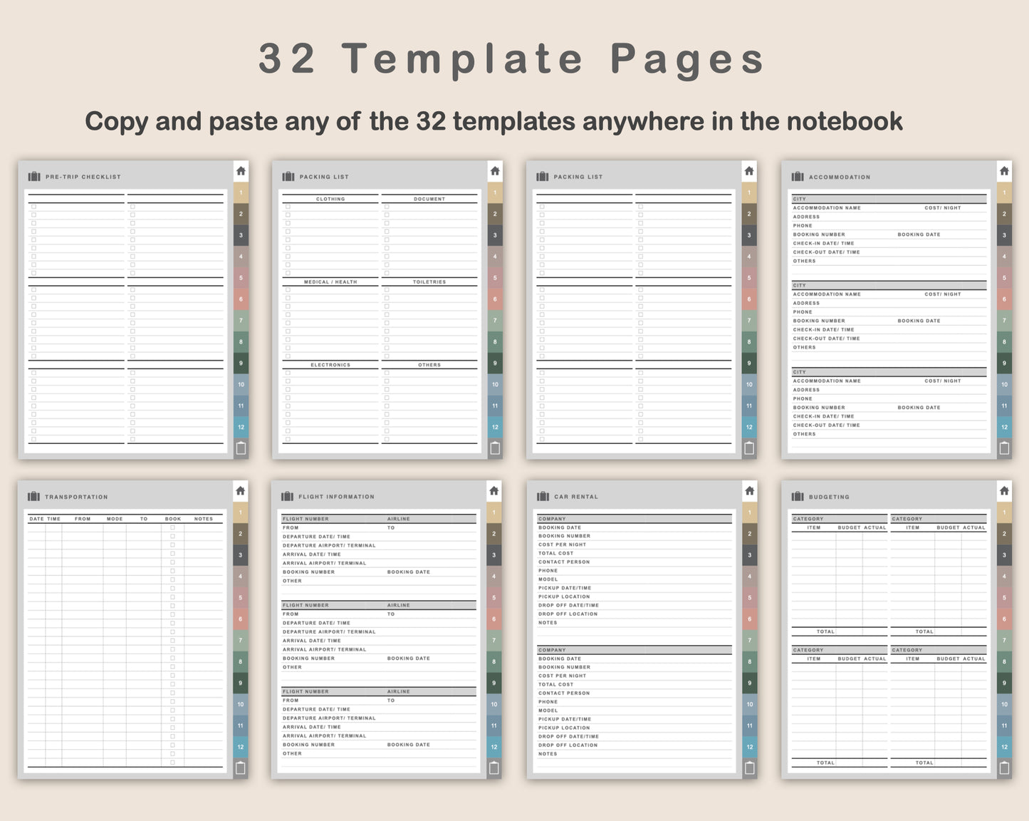 Digital Travel Planner - Portrait - Muted