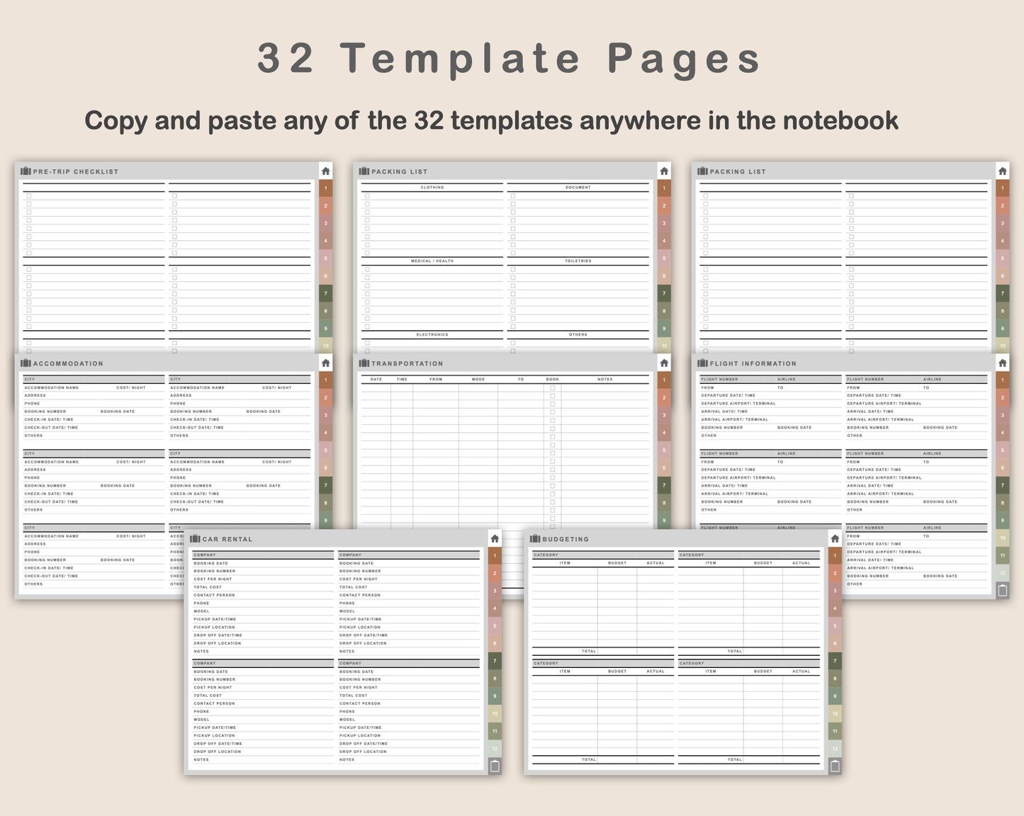 Digital Travel Planner - Landscape - Neutral