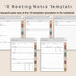 Digital Meeting Notes - Portrait - Earthy