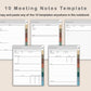 Digital Meeting Notes -Portrait -  Muted