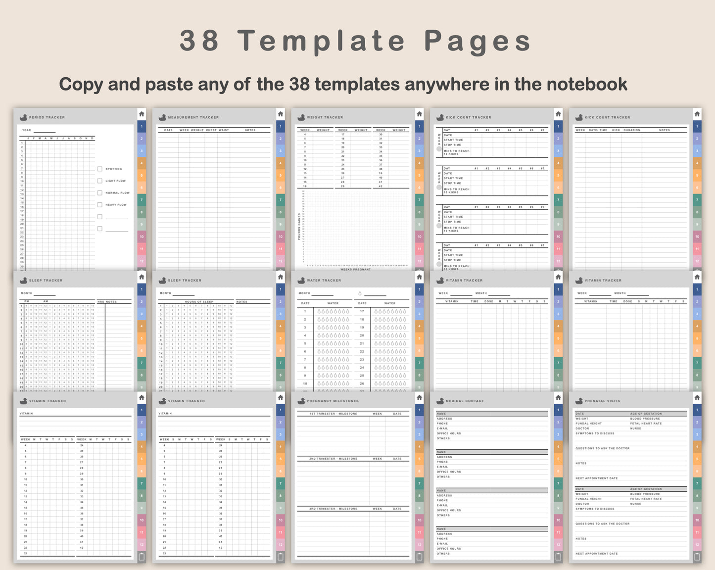 Digital Pregnancy Planner - Spring
