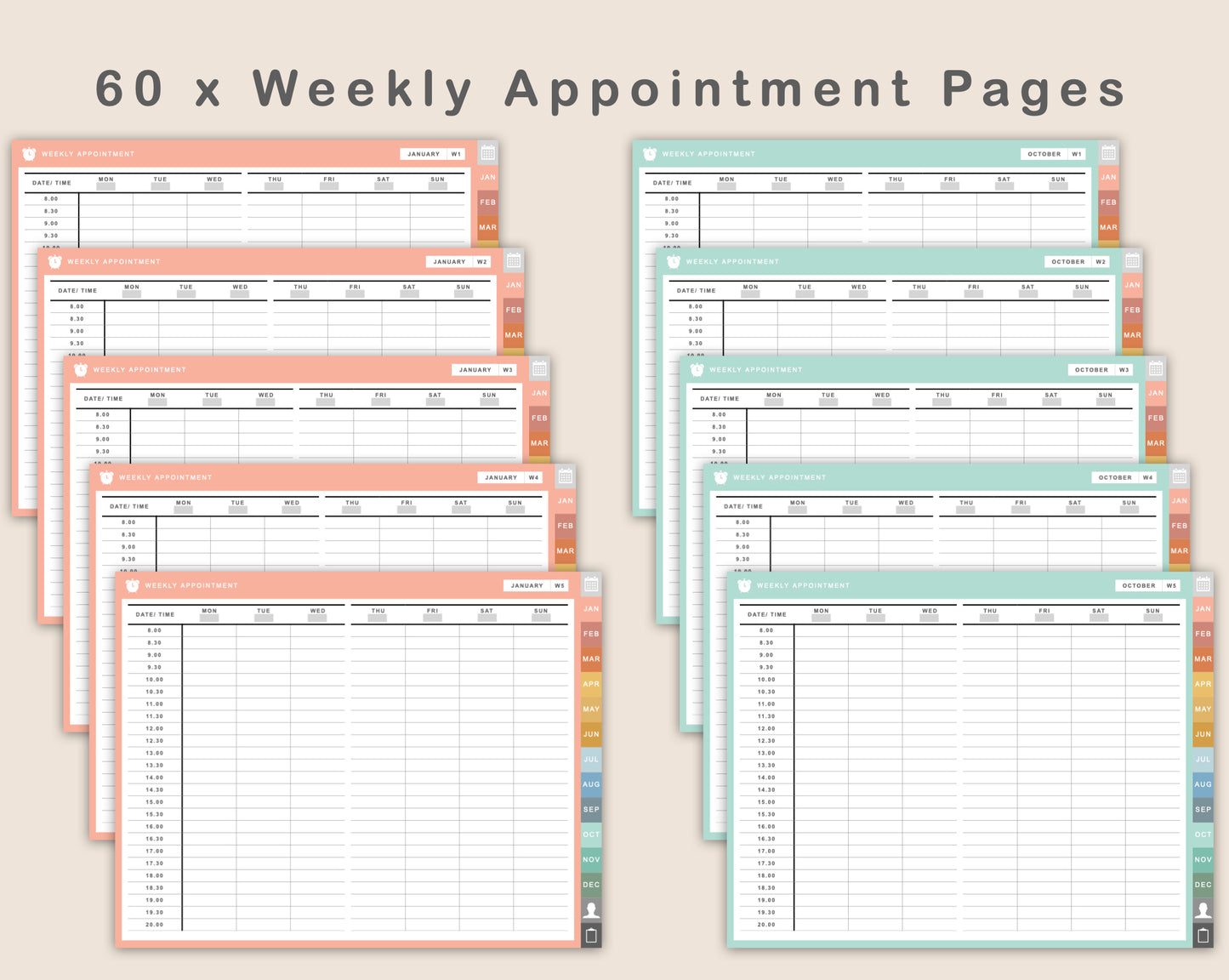 Digital Appointment Planner - Boho