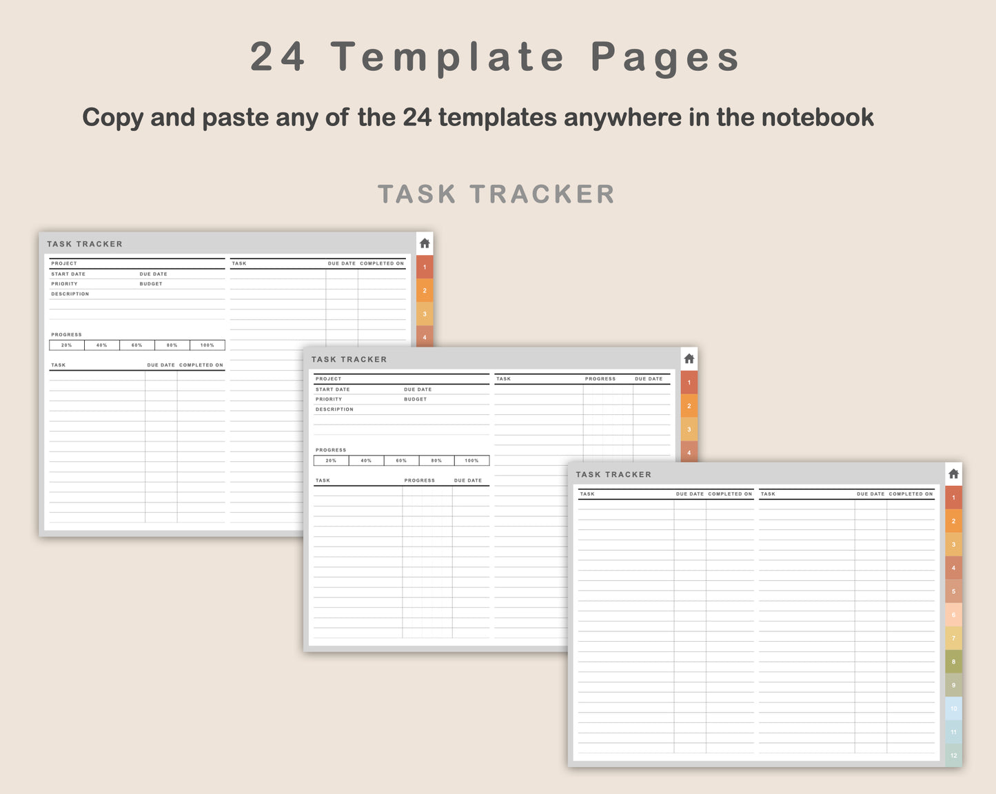 Digital Project Planner - Landscape - Autumn