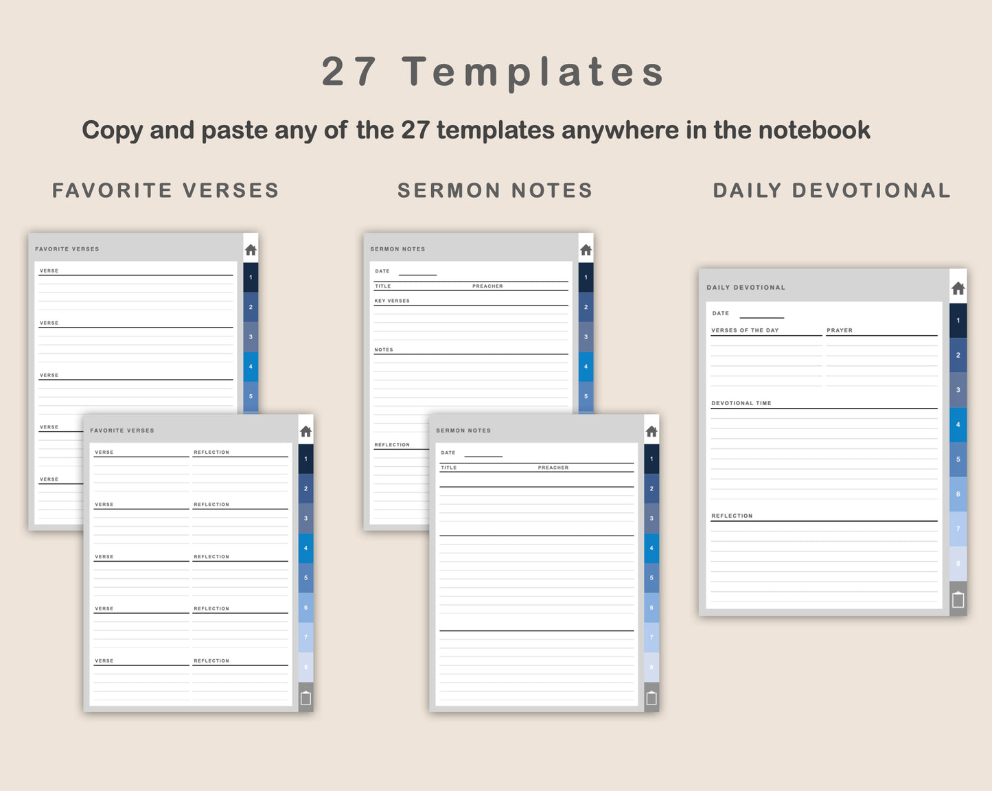 Digital Faith Planner - Classic Blue