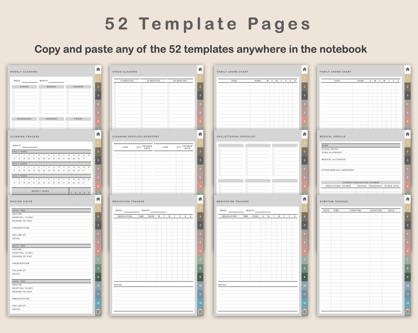 Digital Mom Planner - Muted