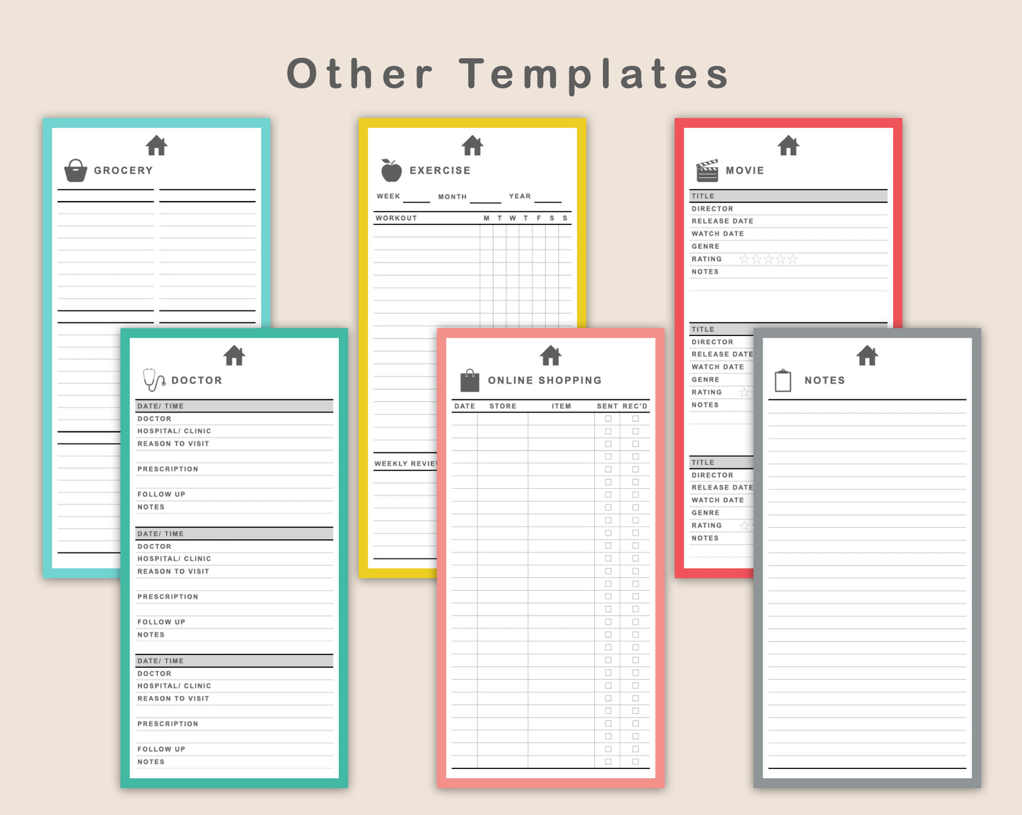 Digital Phone Planner - Colorful