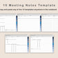Digital Meeting Notes - Landscape - Classic Blue