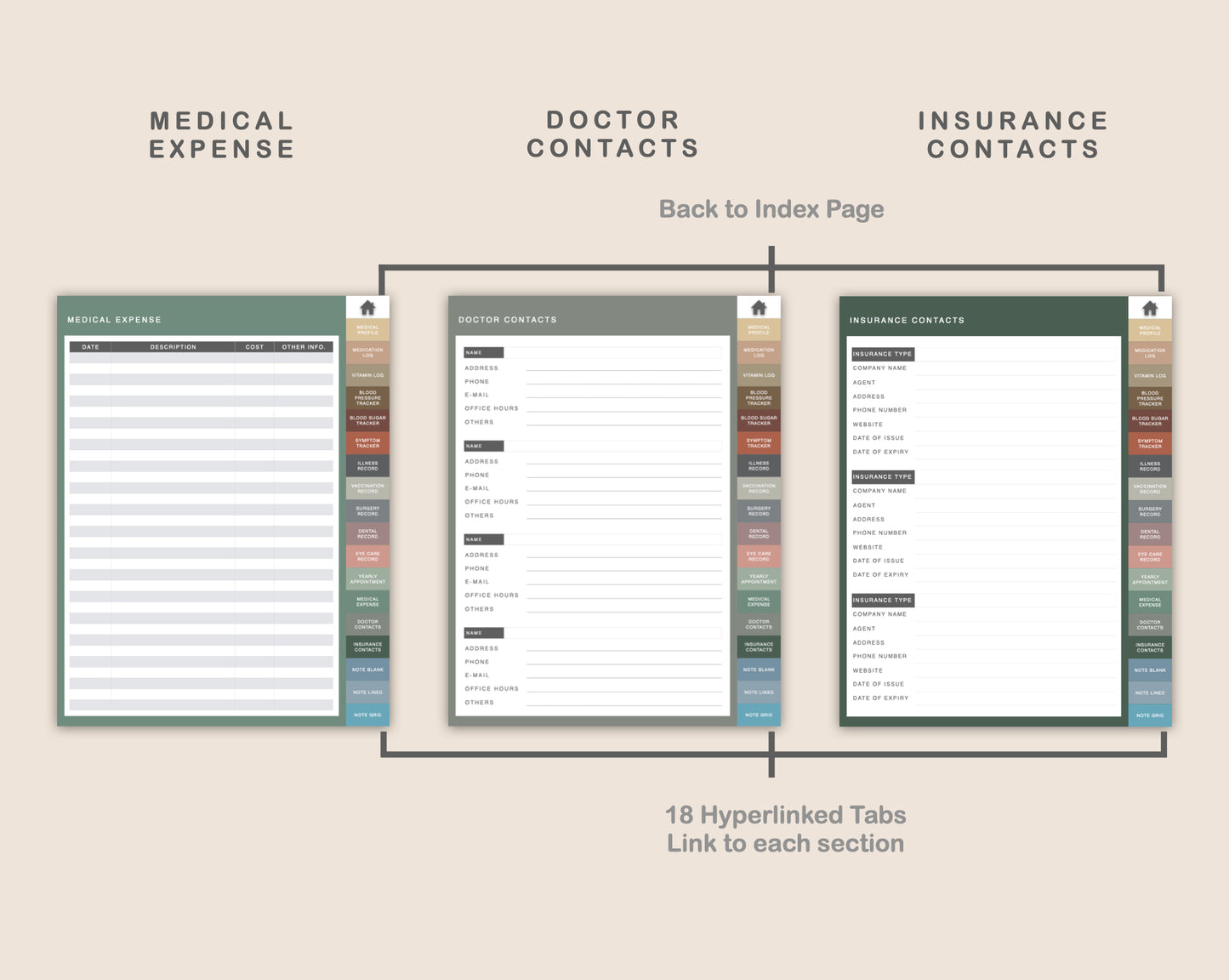 Digital Medical Planner - Muted