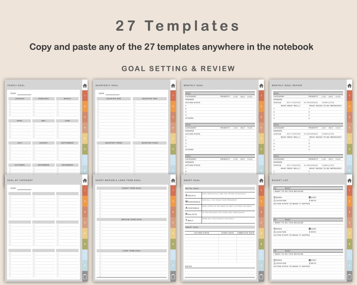 Digital Goal Planner - Autumn