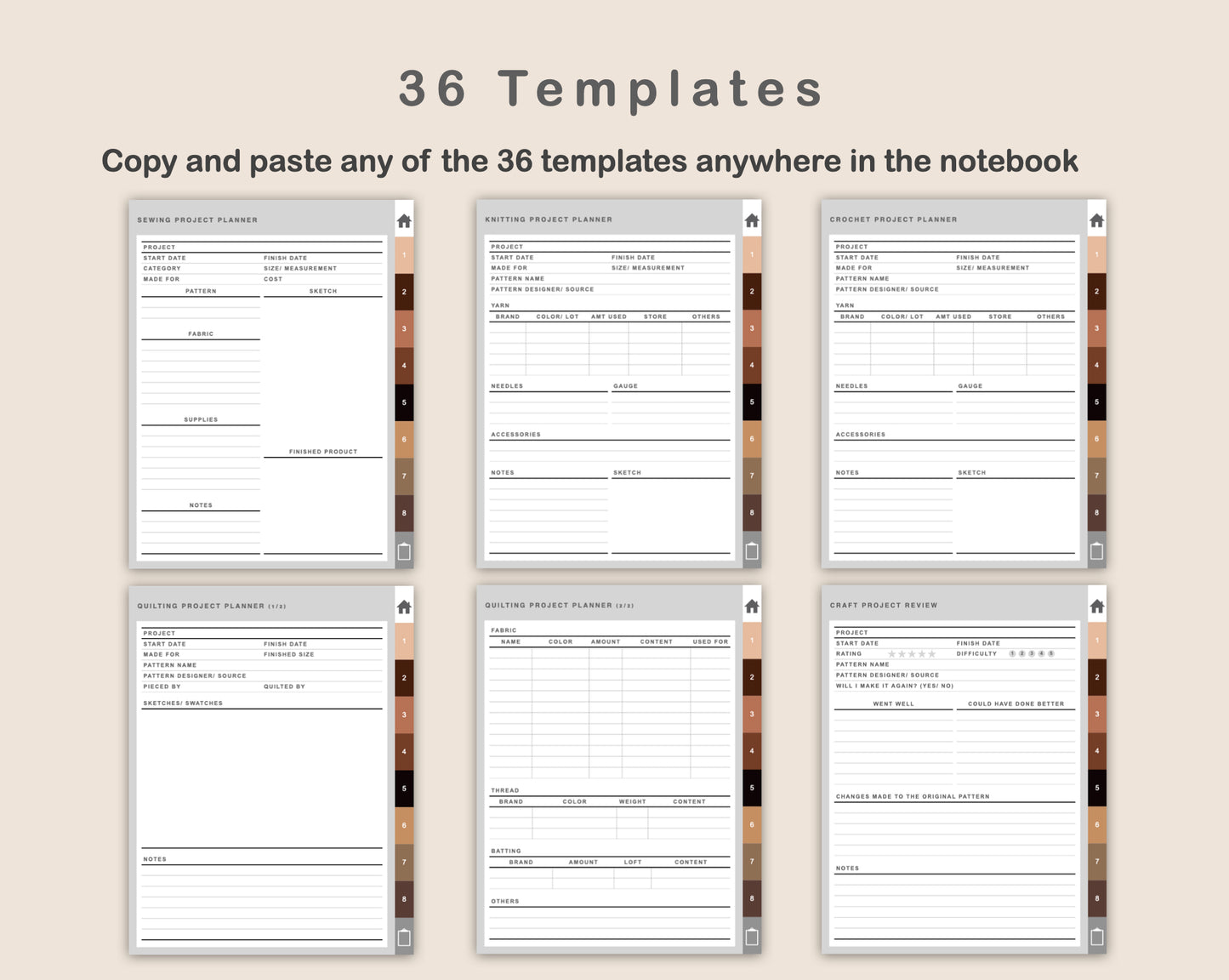 Digital Craft Planner - Brown