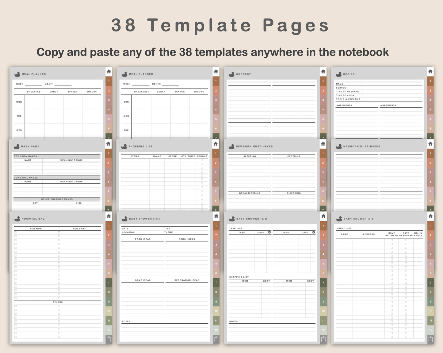 Digital Pregnancy Planner - Neutral