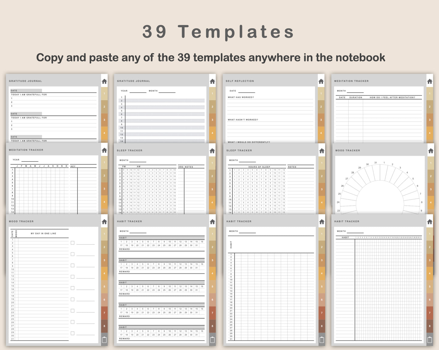 Digital Self Care Planner - Warm