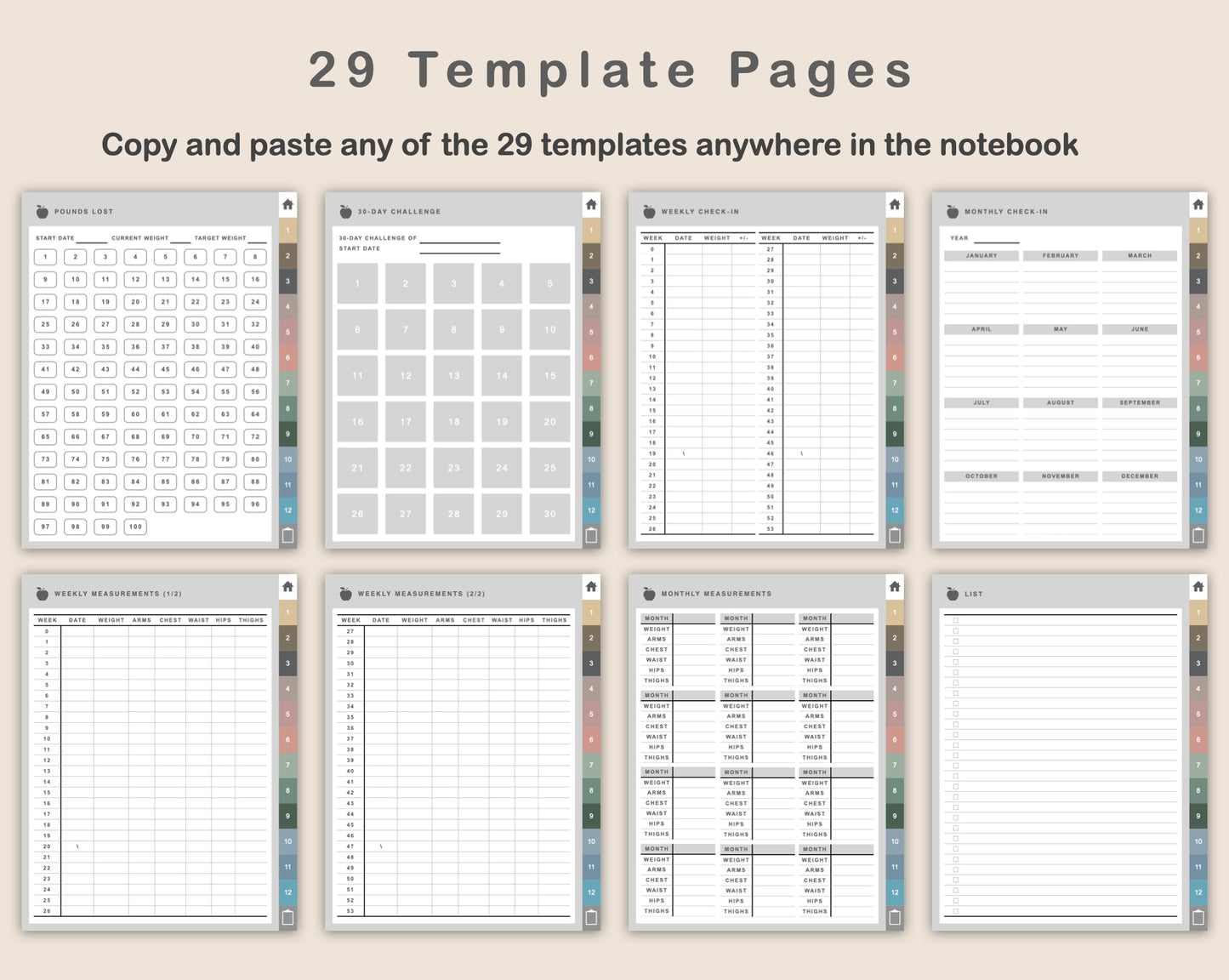 Digital Weight Loss Journal - Muted