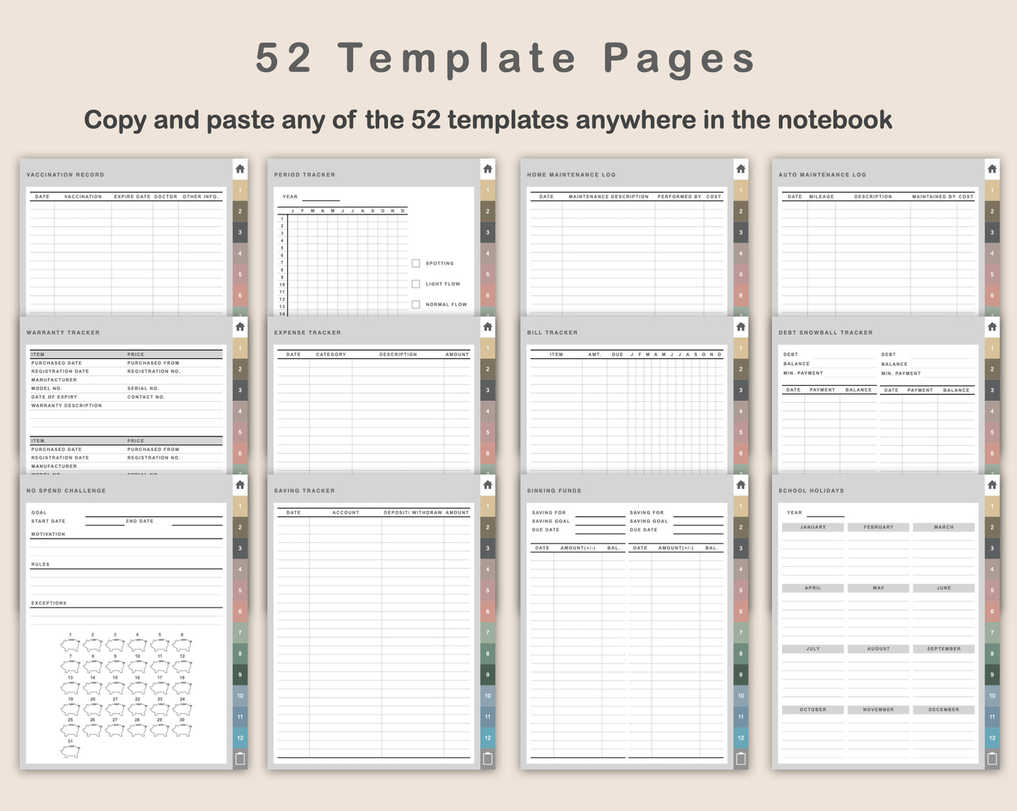 Digital Mom Planner - Muted