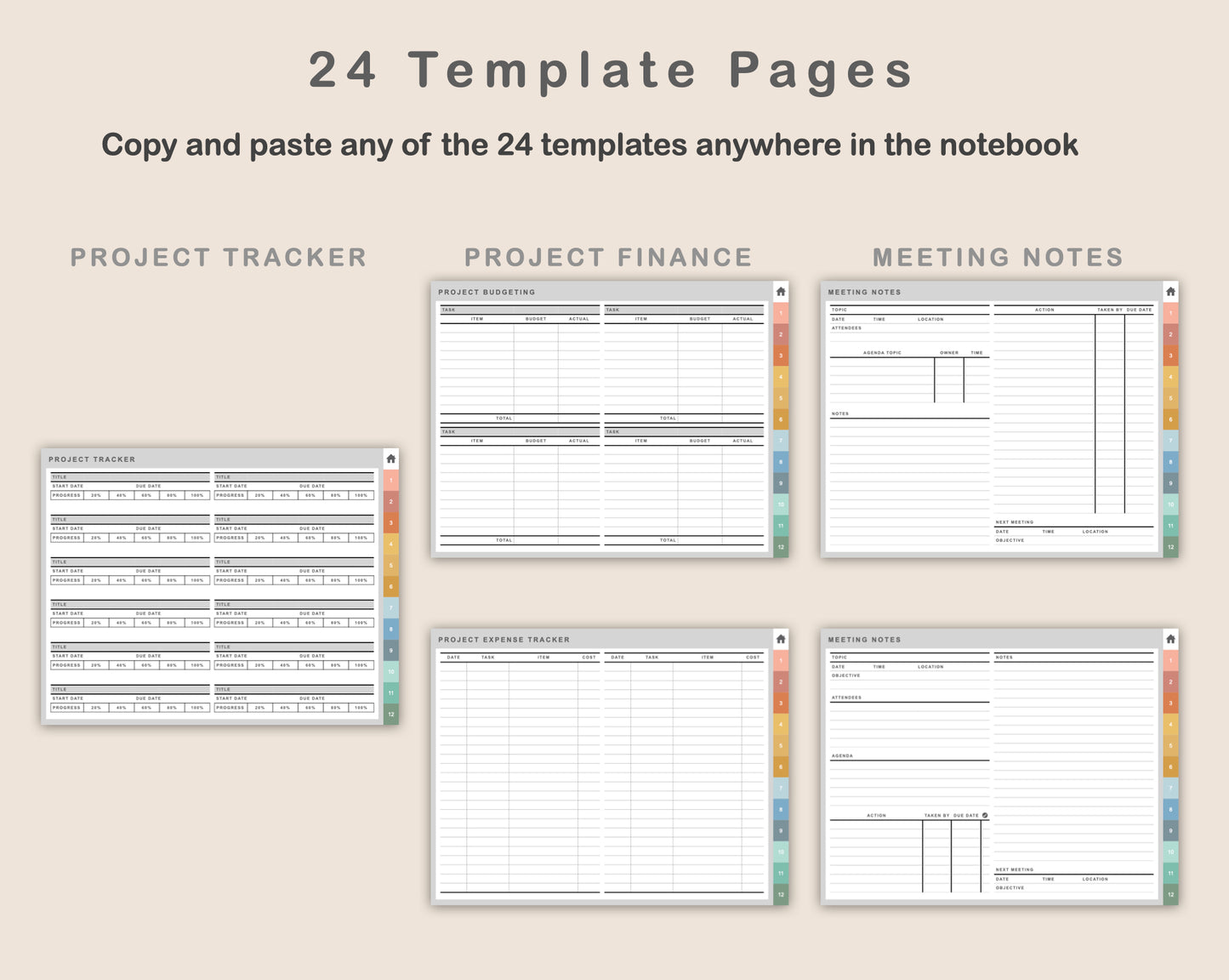 Digital Project Planner - Landscape - Boho