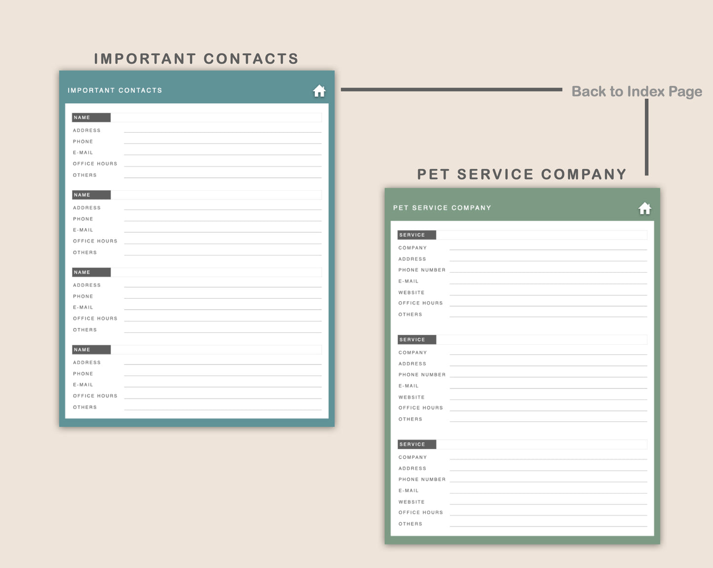 Digital Pet Planner - Boho