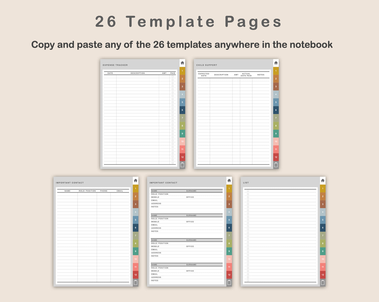 Digital Child Custody Planner - Modern