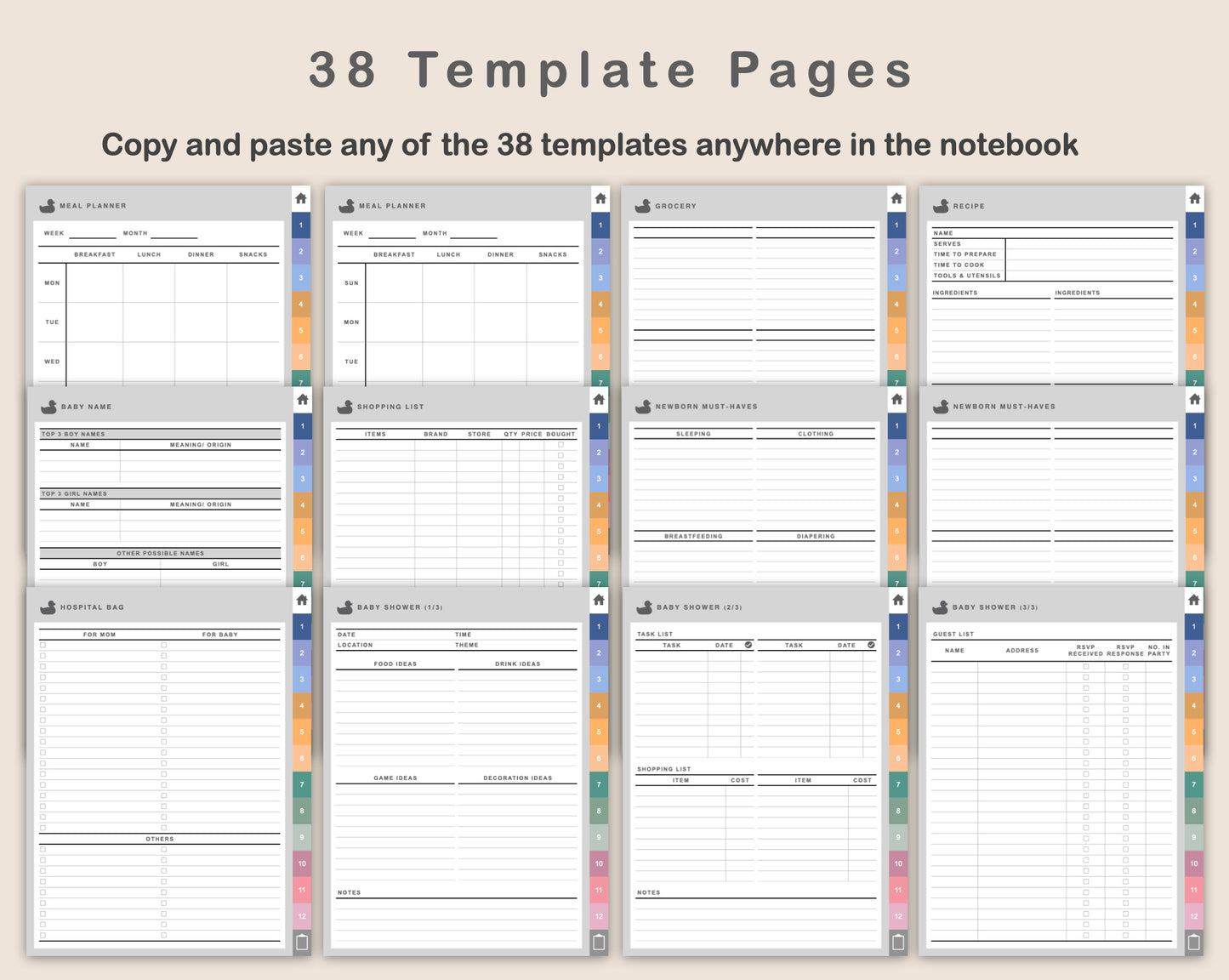 Digital Pregnancy Planner - Spring
