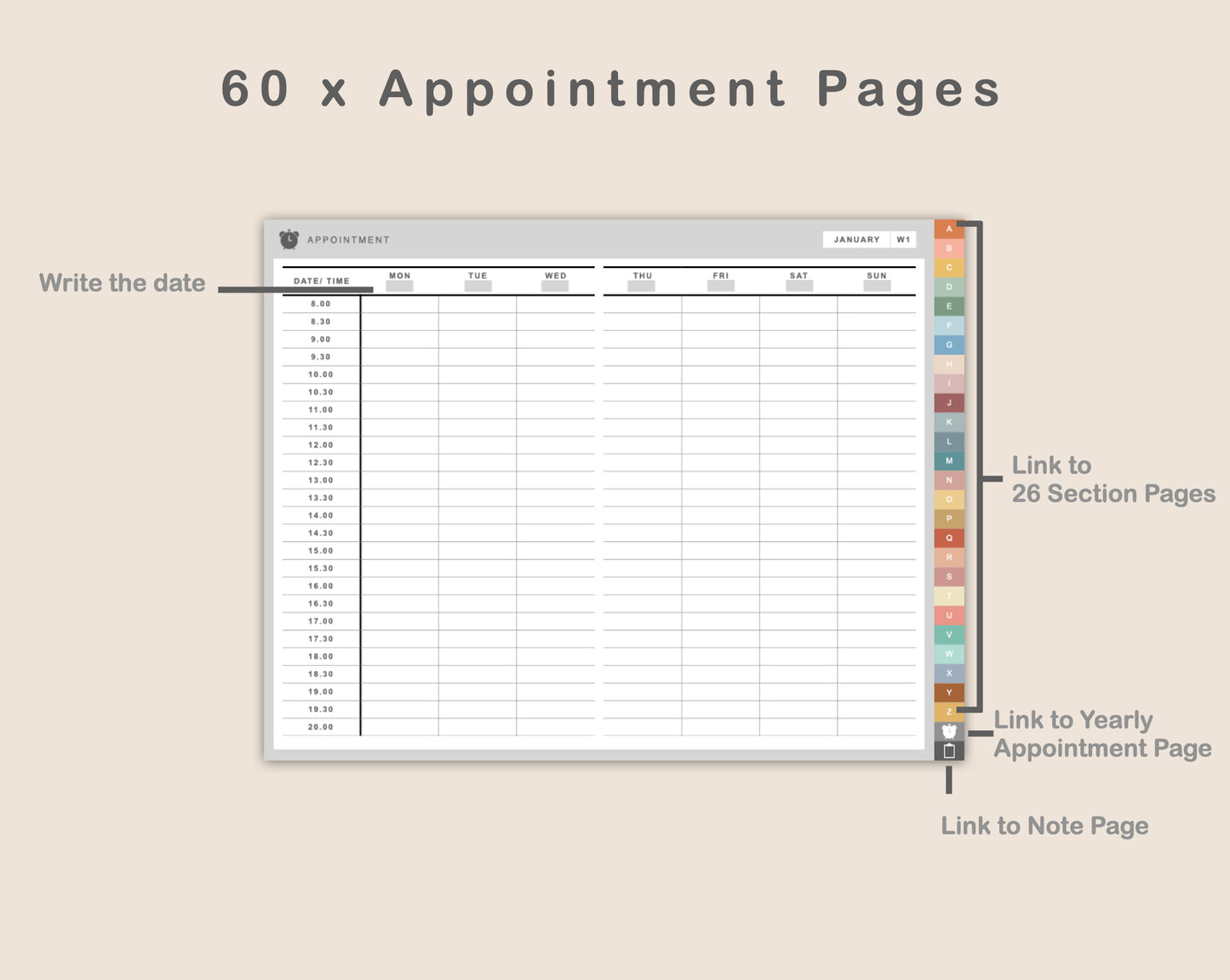 Digital Client Book - Landscape - Boho