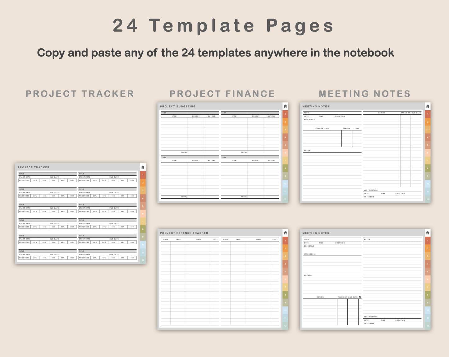 Digital Project Planner - Landscape - Autumn