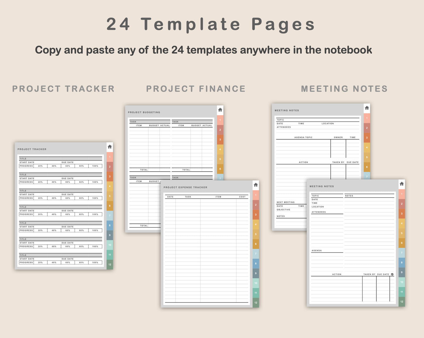 Digital Project Planner - Portrait - Boho