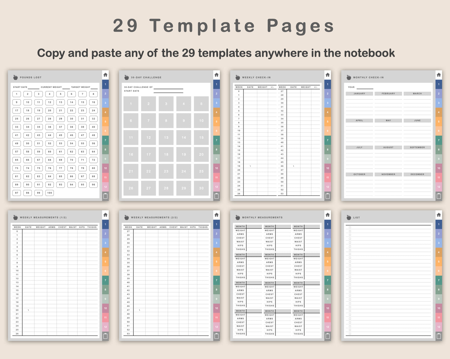 Digital Weight Loss Journal - Spring