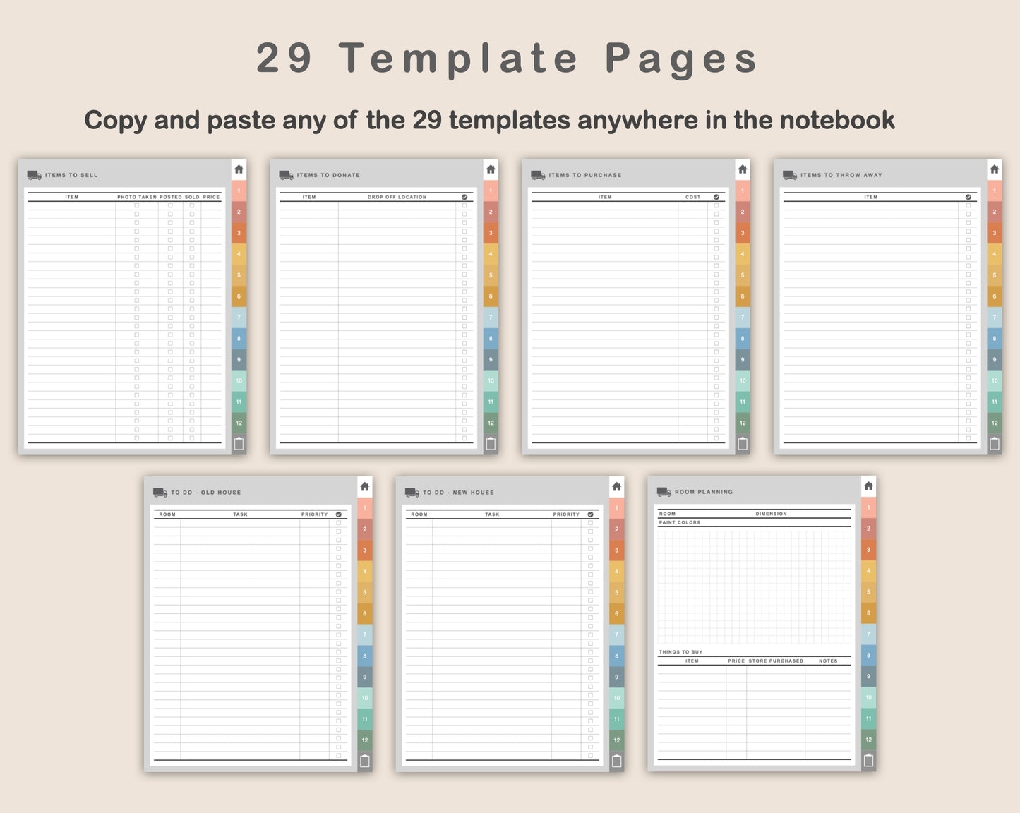 Digital Moving Planner - Boho