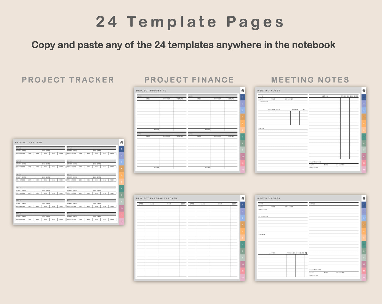 Digital Project Planner - Landscape - Spring