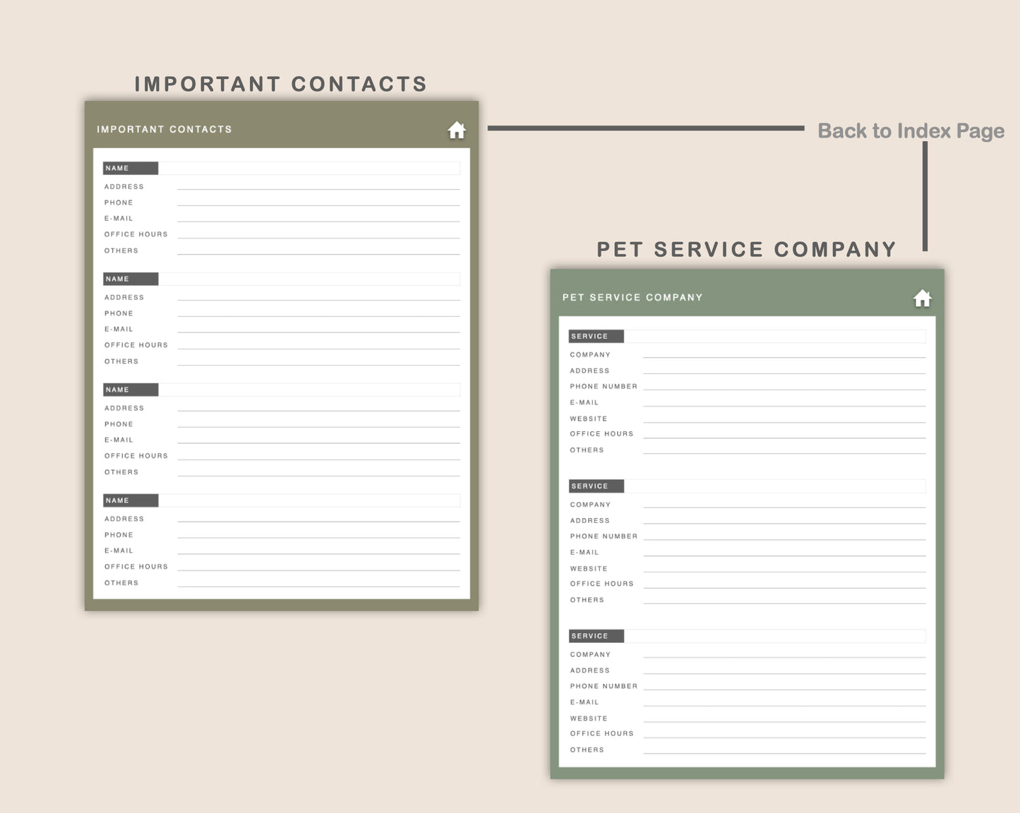 Digital Pet Planner - Neutral