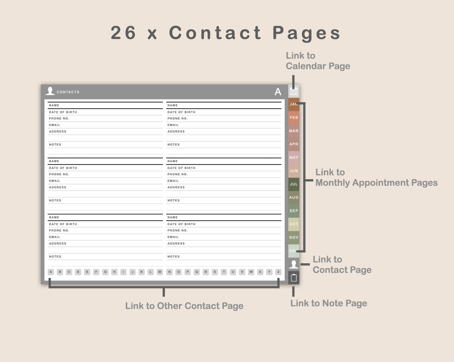 Digital Appointment Planner - Neutral