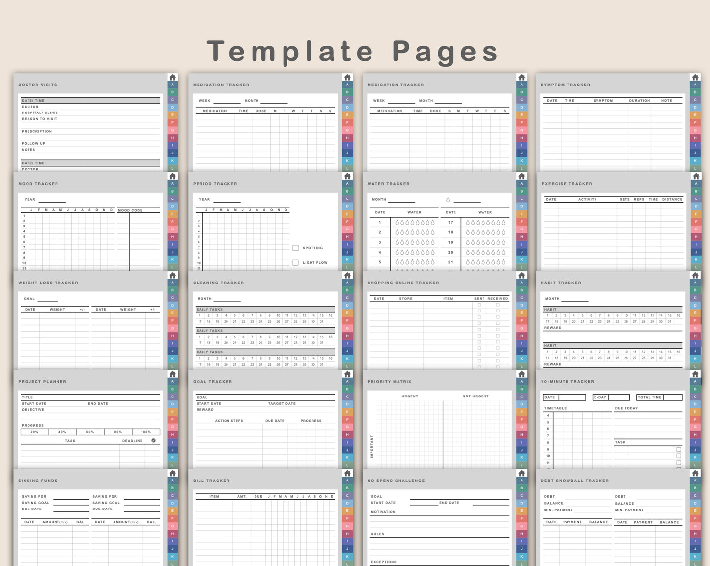 DIY Digital Planner - Portrait - Spring