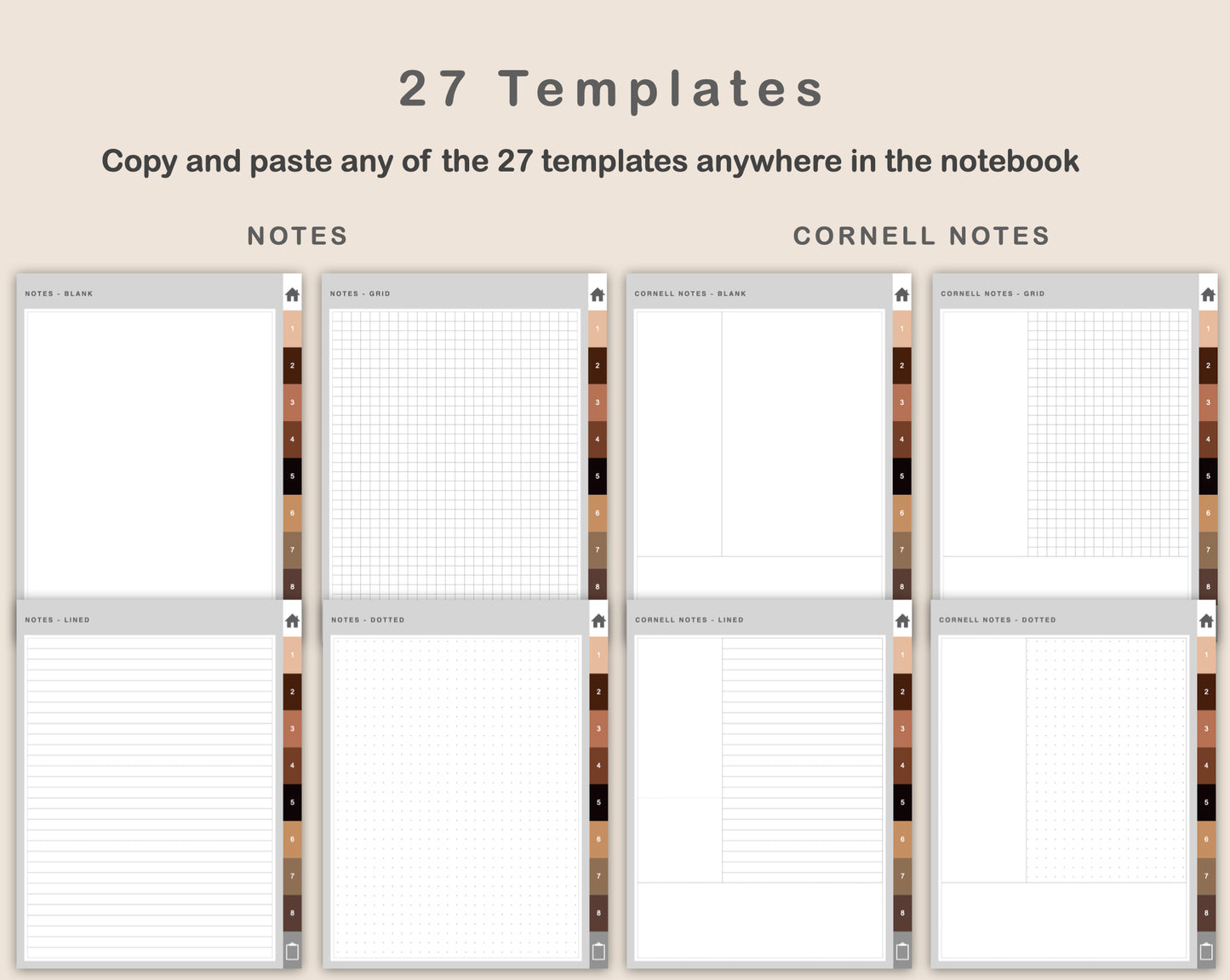Digital Goal Planner - Brown