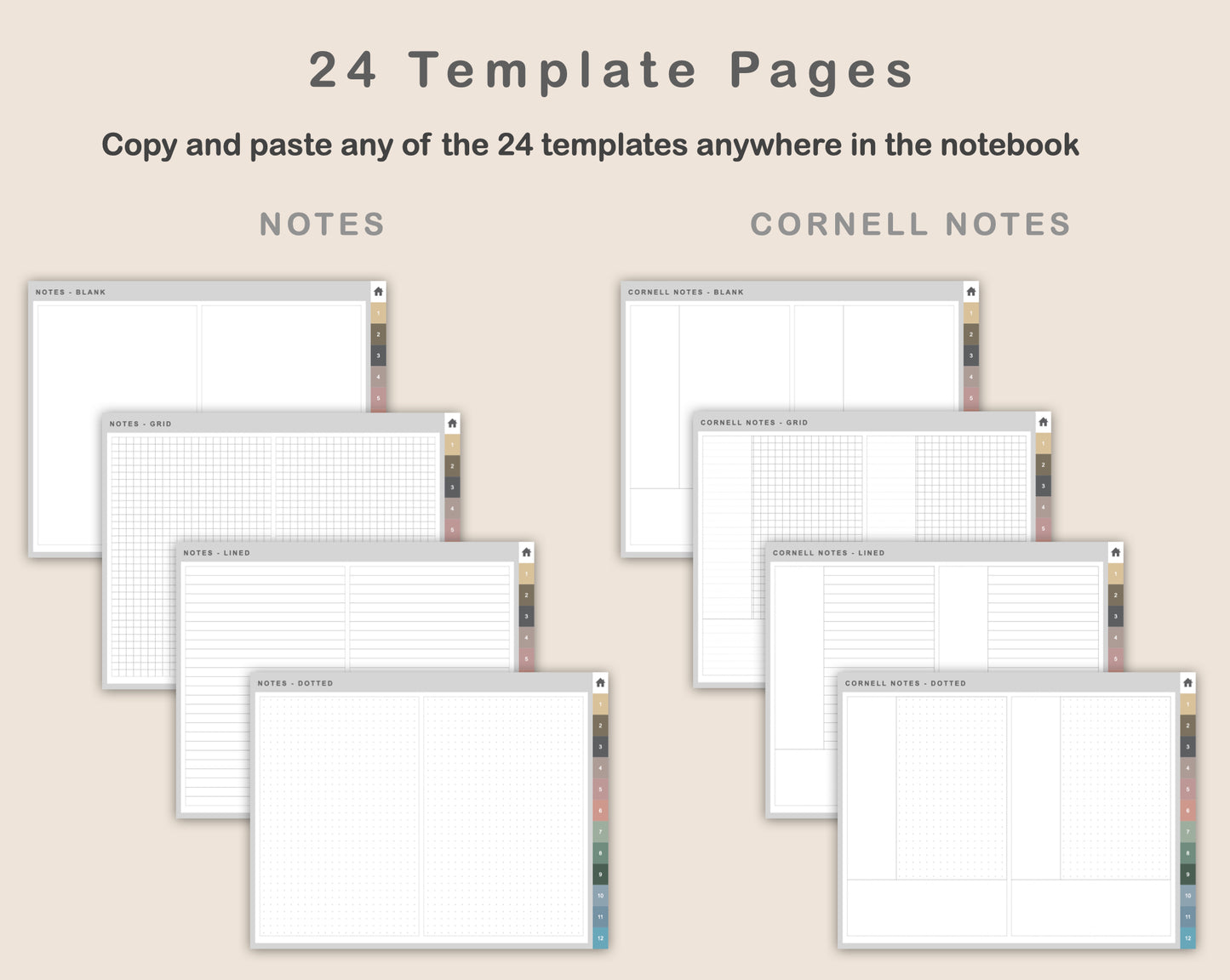 Digital Project Planner - Landscape - Muted